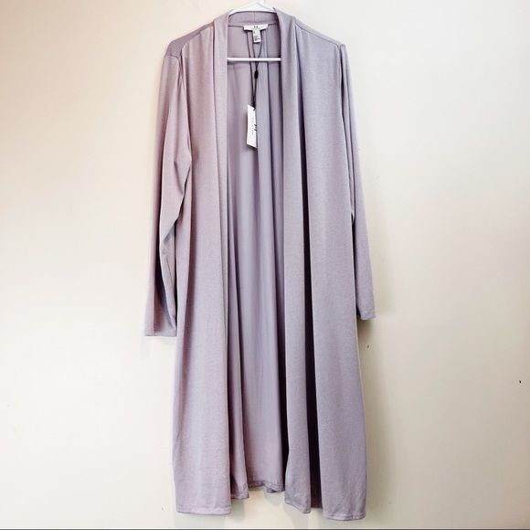 H by Halston Sweaters - H Halston Open Front Long Sleeve Cardigan Duster